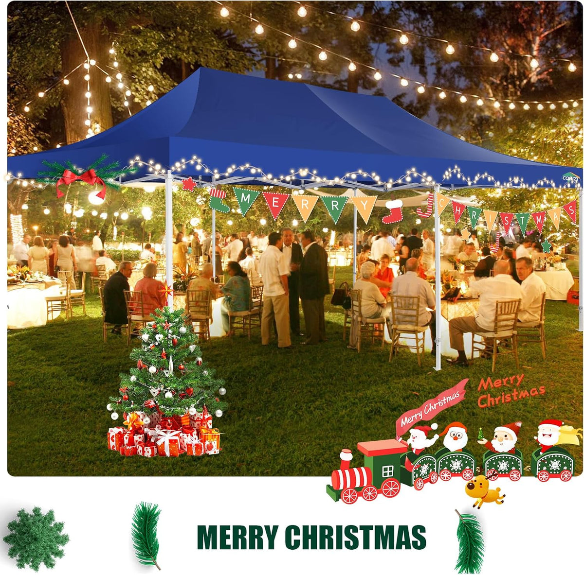 COBIZI 10x20 Heavy Duty Pop up Canopy Tent 6 sidewalls Commercial Canopy Wedding Party Tents
