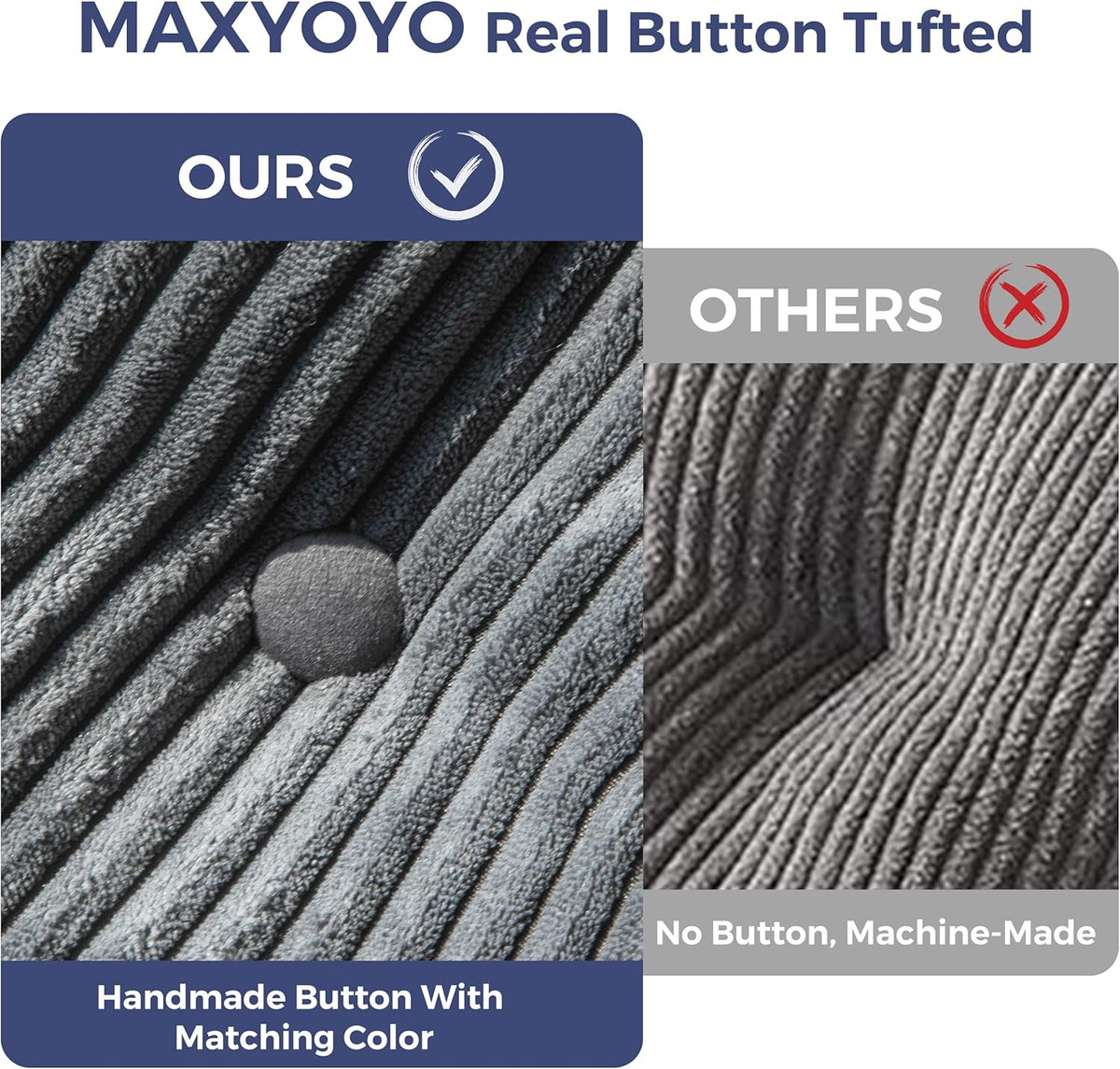 MAXYOYO Folding Sofa Bed Convertible Sleeper Chair with Pillow Foldable Mattress with Back Support