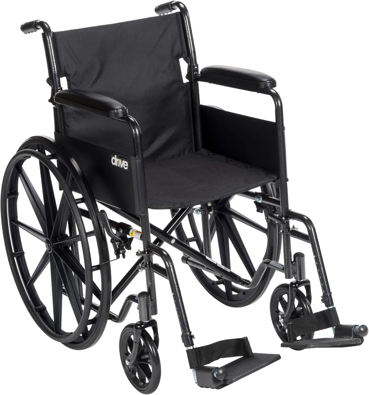 Drive Medical Silver Sport 1 Folding Transport Wheelchair - Lightweight Mobility Support