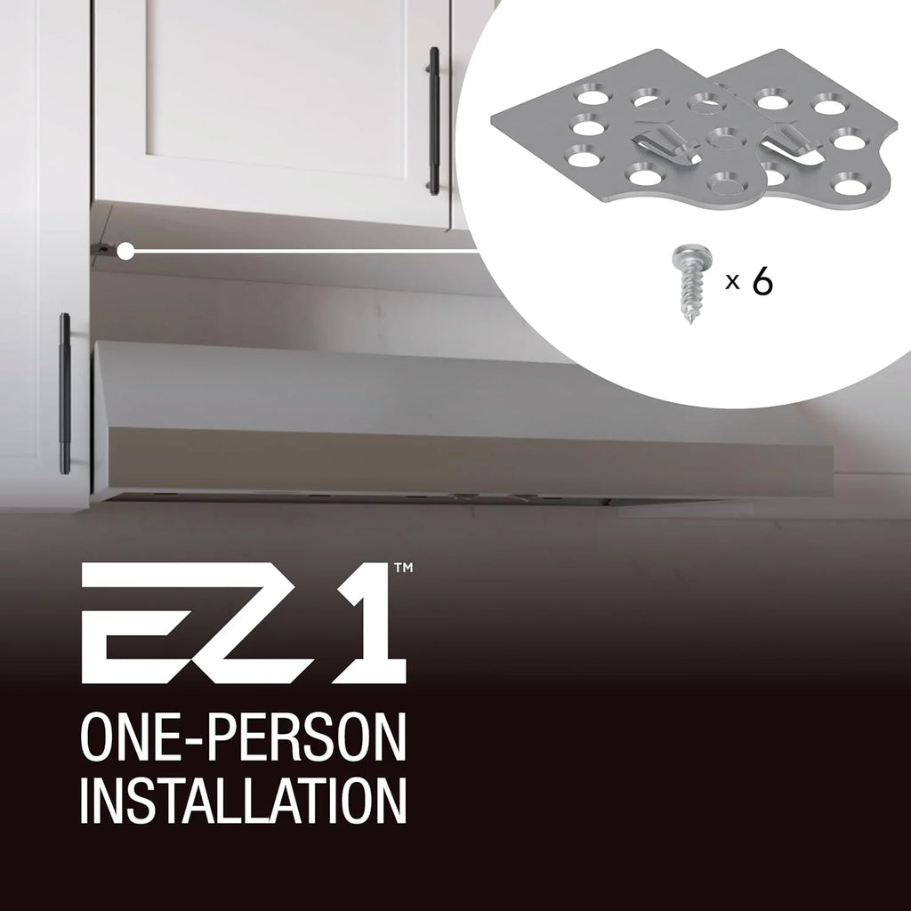Broan-NuTone Three-Speed Glacier Undercabinet Range Hood with LED Light, ADA Compliant