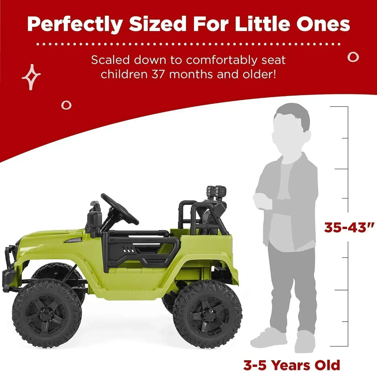 Best Choice Products 12V Kids Ride-On Truck Car with Spring Suspension and LED Lights