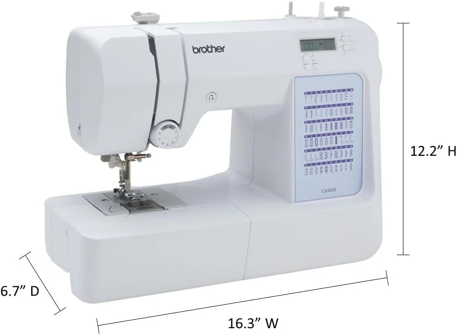 Brother CS5055 computerized sewing machine, 60 built-in stitches, LCD display