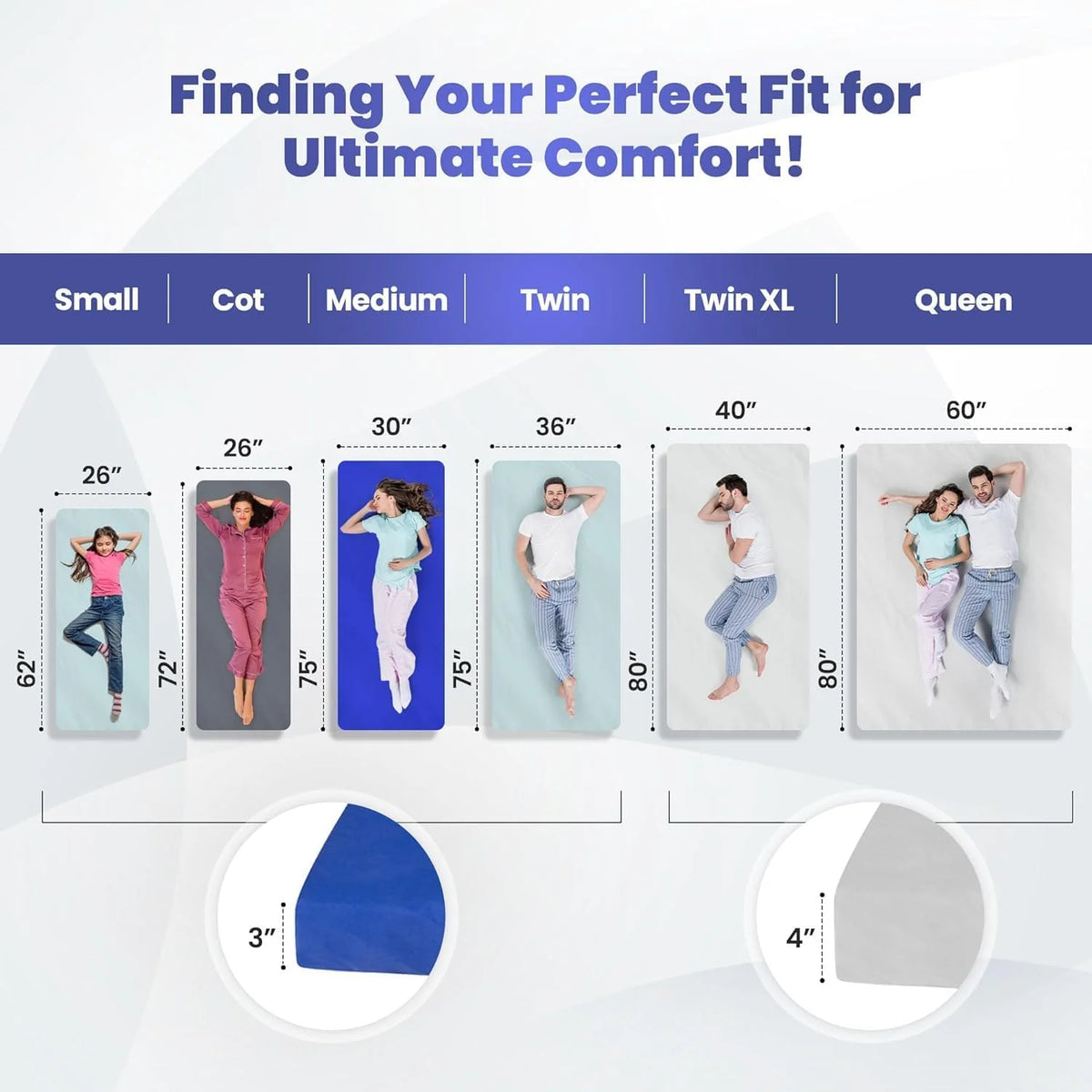Matrix Comfort-Cell Memory Foam Camping Mattress Pad, Portable Foam Sleeping Pad for Camping, Roll up Sleeping Mat for Adults Floor Mattress Guest Floor Bed for Sleepover, Car, Tent SUV Cot Mattress