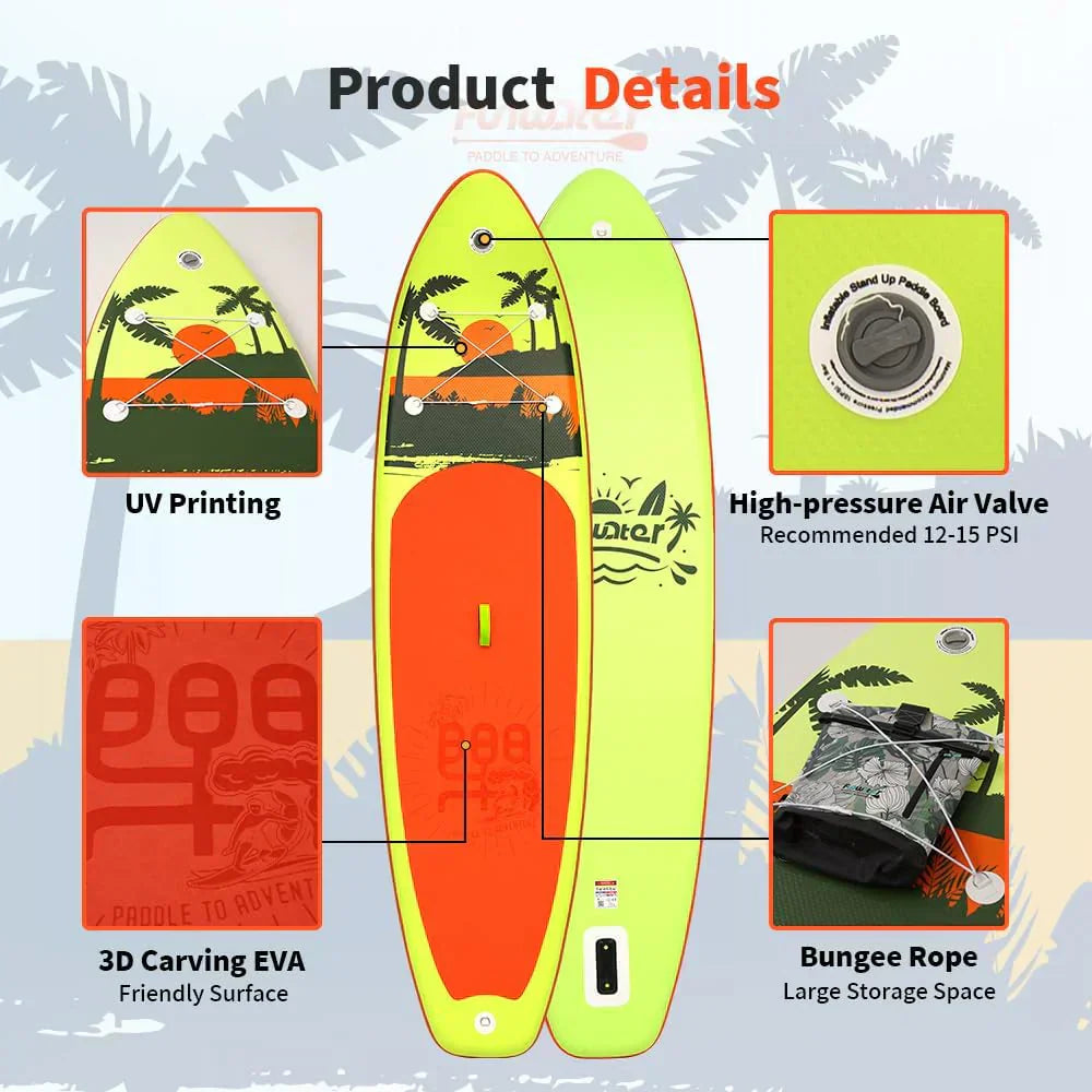 FunWater Stand Up Paddle Board Ultralight Inflatable Paddle Board with SUP Accessories