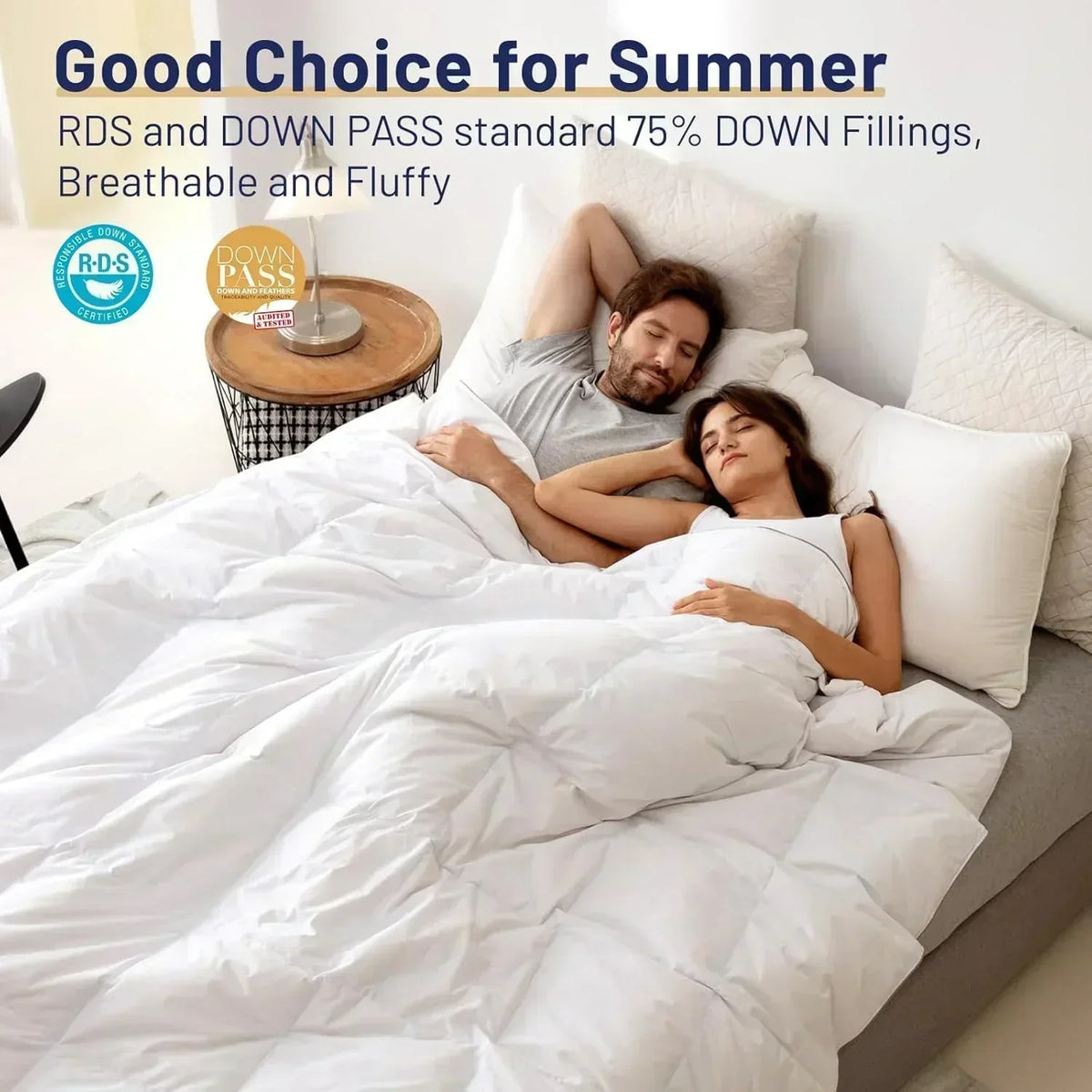 Premium Down Comforter 3D Baffle Box Design