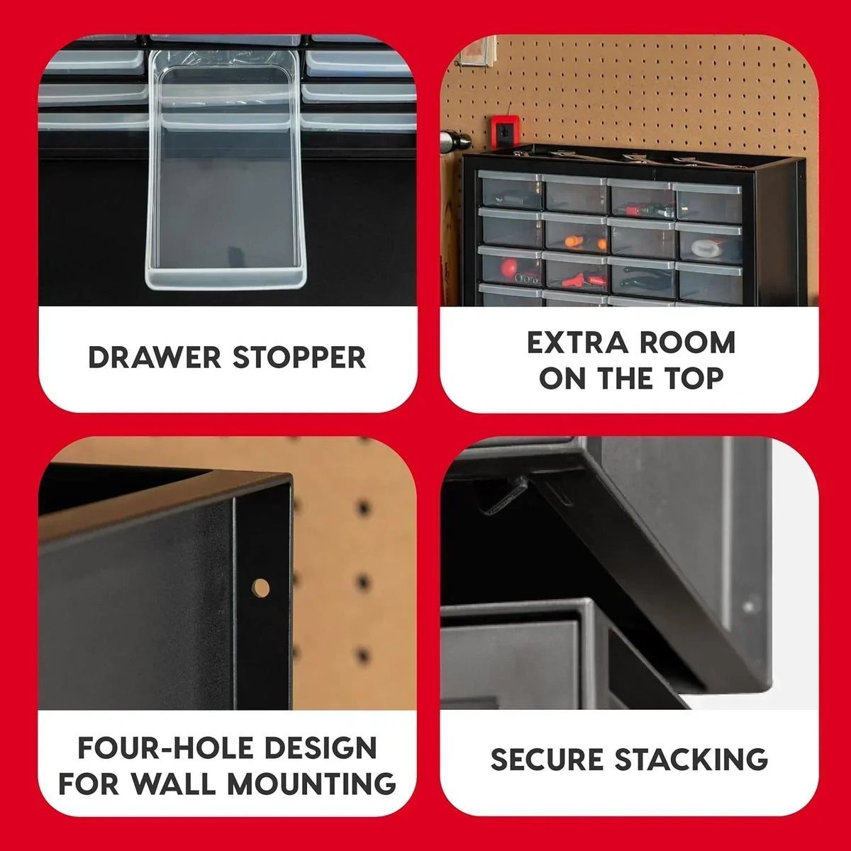 IRIS USA Screw Tool Organizer Small Parts Cabinet Chest Storage Drawers Organization Toolbox
