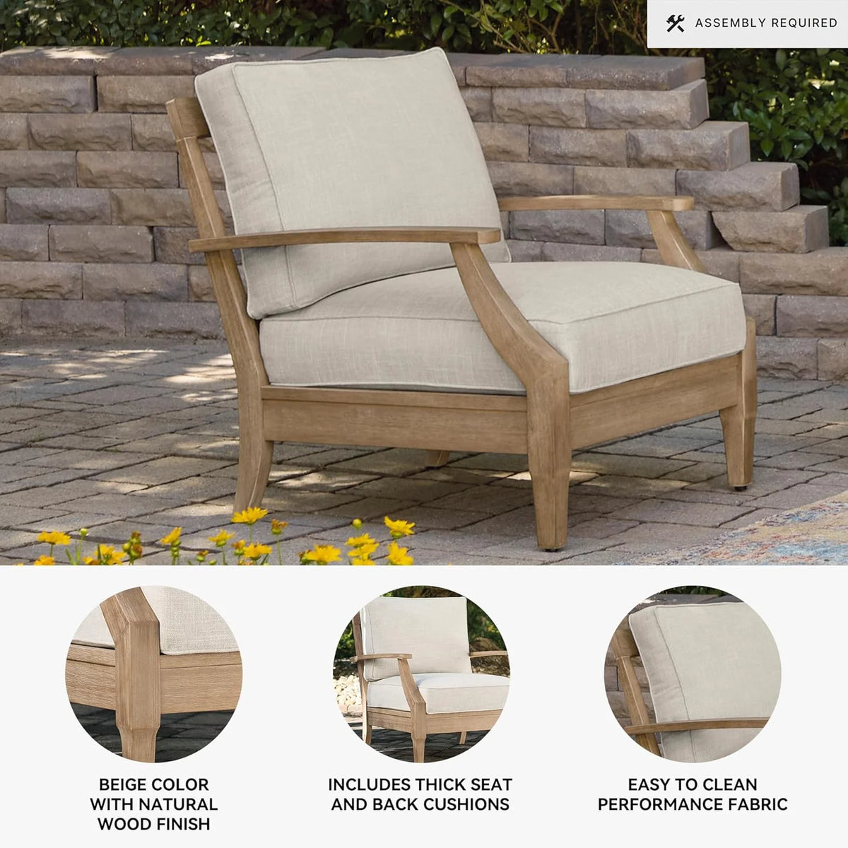 Coastal view outdoor terrace eucalyptus sofa