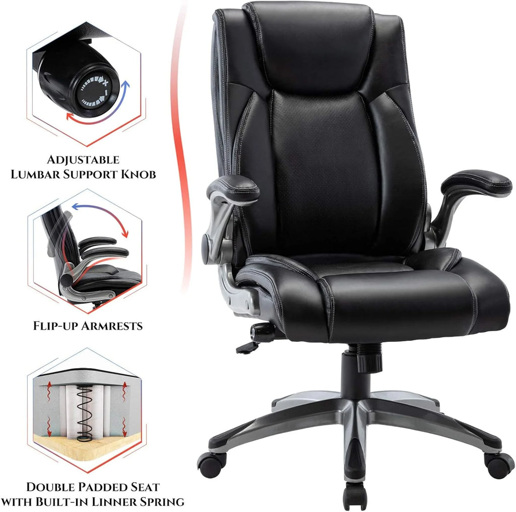 Executive Office Chair Computer Desk Chair Swivel Home Office Chair Upgraded Casters