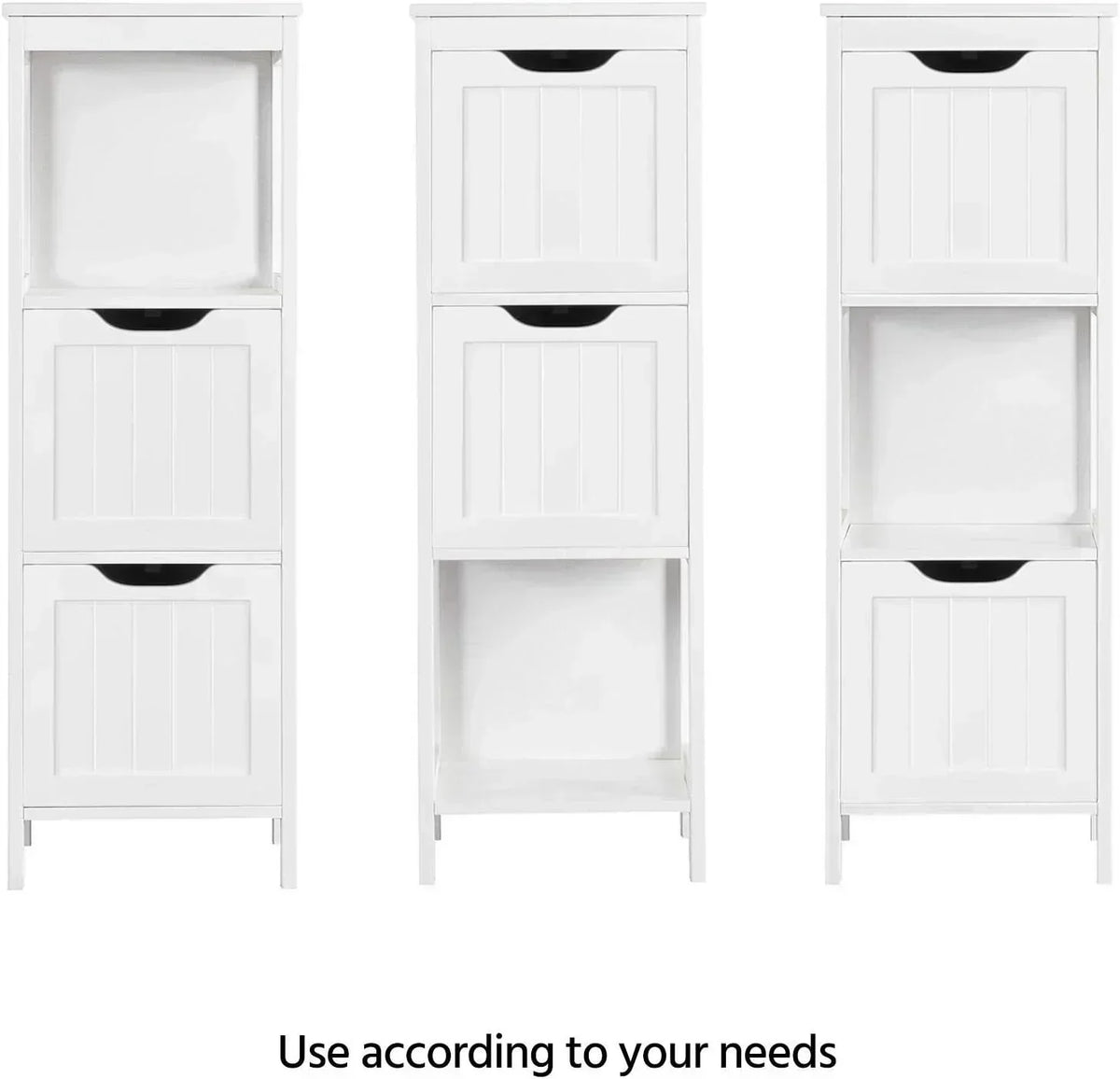 Bathroom Floor Cabinet Wooden Storage Cabinet with 2 Drawers Multifunctional Side Organizer Rack