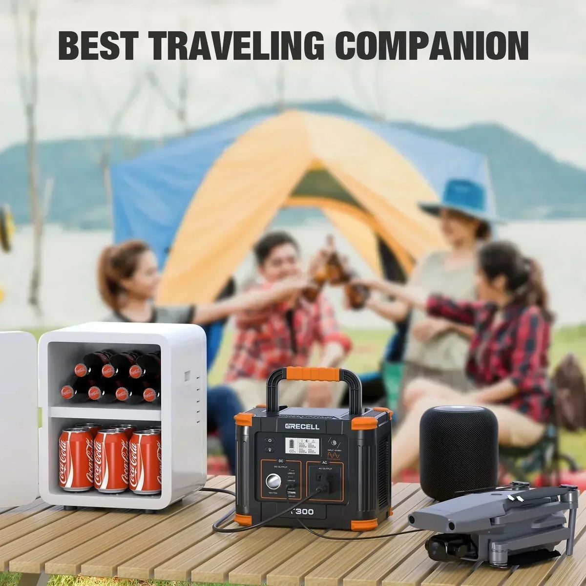 Portable Power Station 300W (Peak 600W) 230.88Wh Solar Generator 60W USB-C PD Output