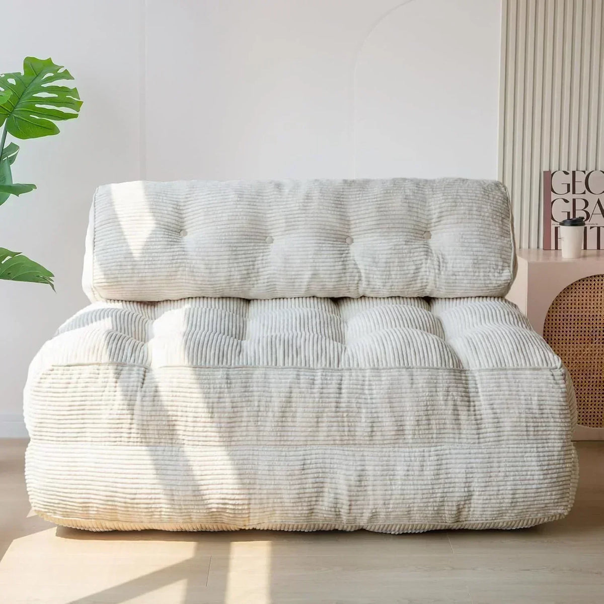 MAXYOYO Folding Sofa Bed Convertible Sleeper Chair with Pillow Foldable Mattress with Back Support