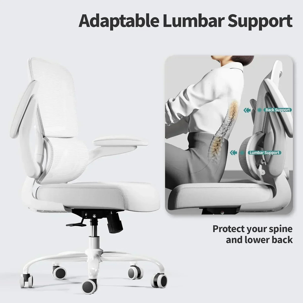 TRALT Office Chair Ergonomic Desk Chair 330 lbs Home Mesh Gaming Chair with Wheels