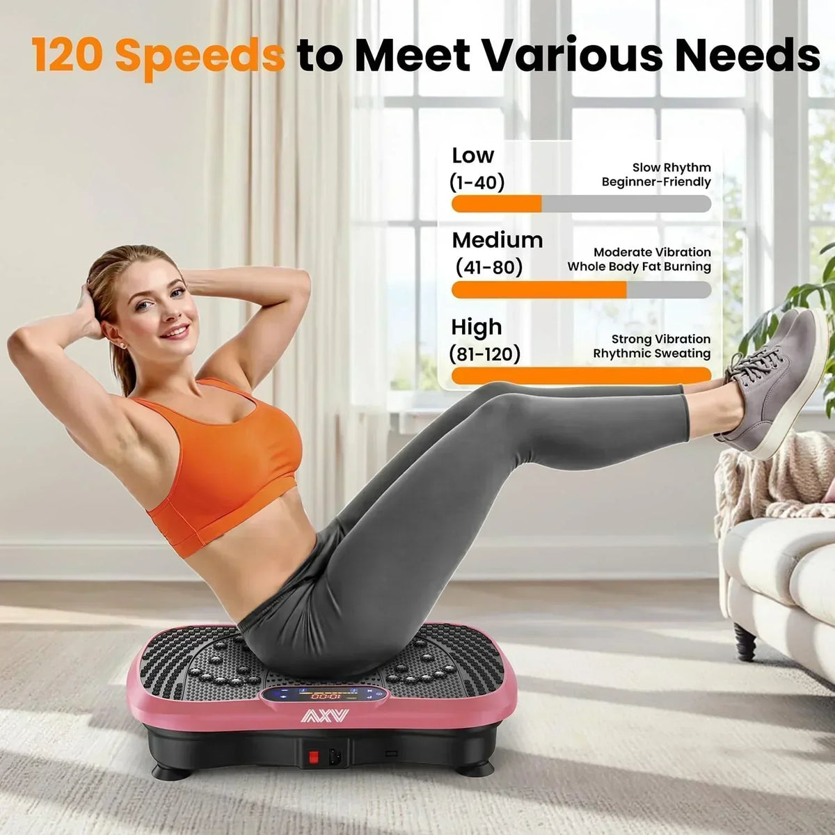 AXV Vibration Plate Fitness Platform Trainer Suitable for men and women to lose weight