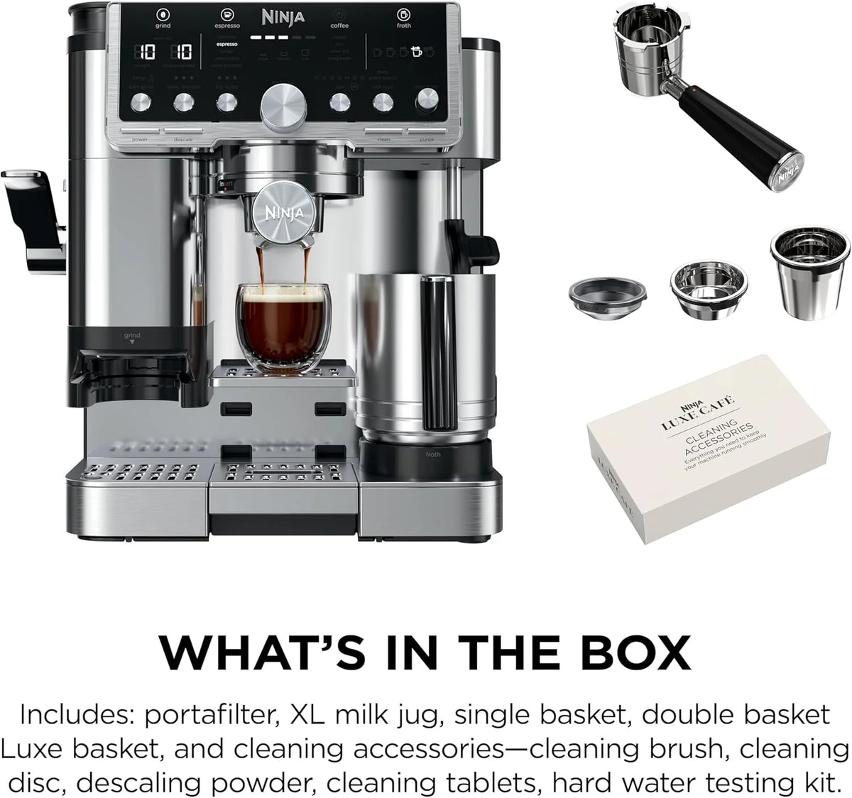 Ninja Luxe Café Pro Series, Espresso Machine, Drip Coffee, Cold Brew
