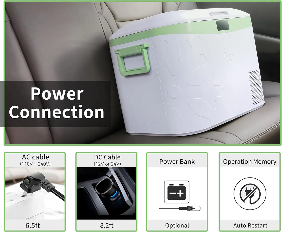 Car Fridge Portable 12 Volt Refrigerator 23 Quart (22 Liter) Freezer Compressor Cooler 12V/24V DC