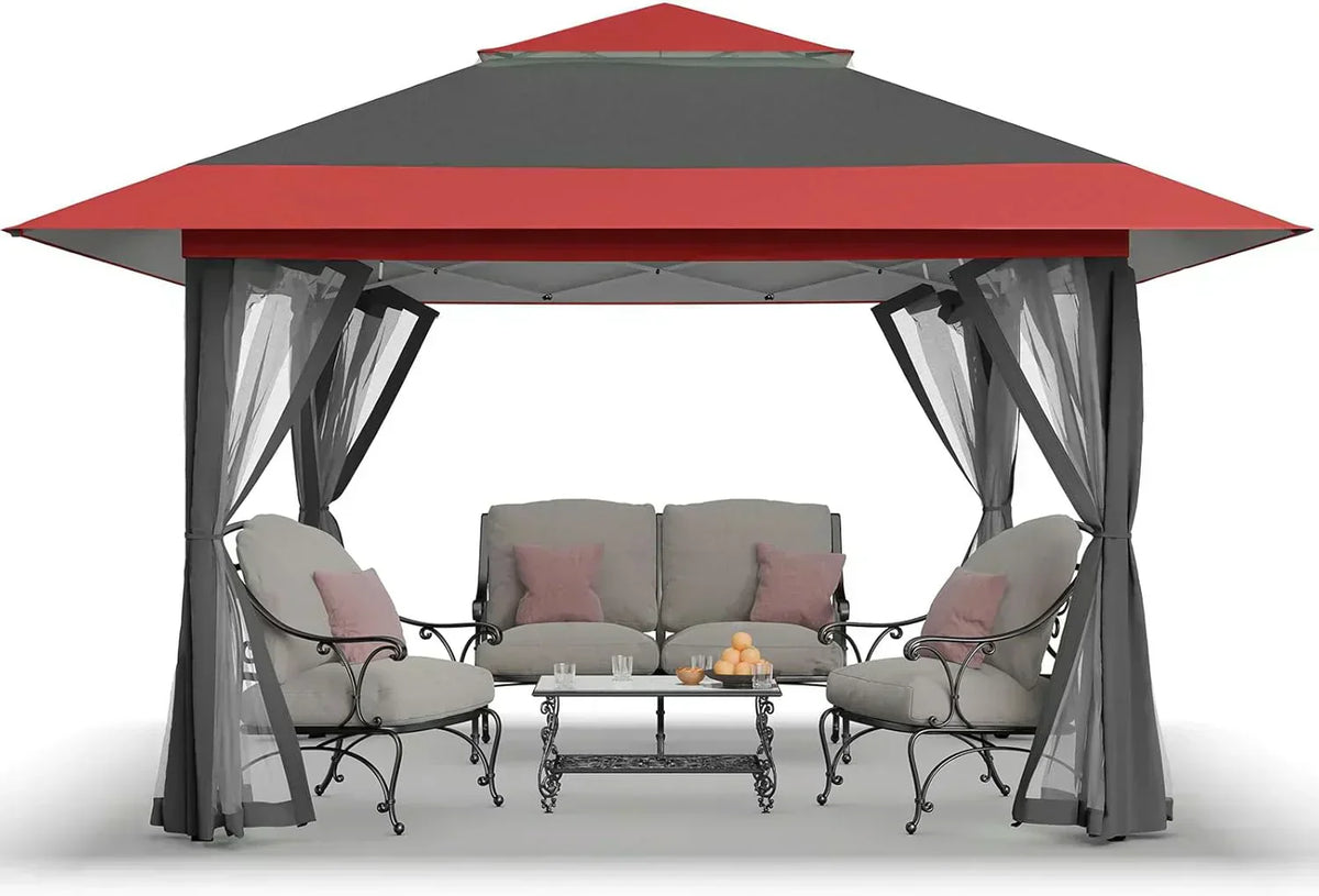CROWN SHADES 13x13 Pop Up Gazebo Canopy Tent Gazebos on Clearance Outdoor Gazebo