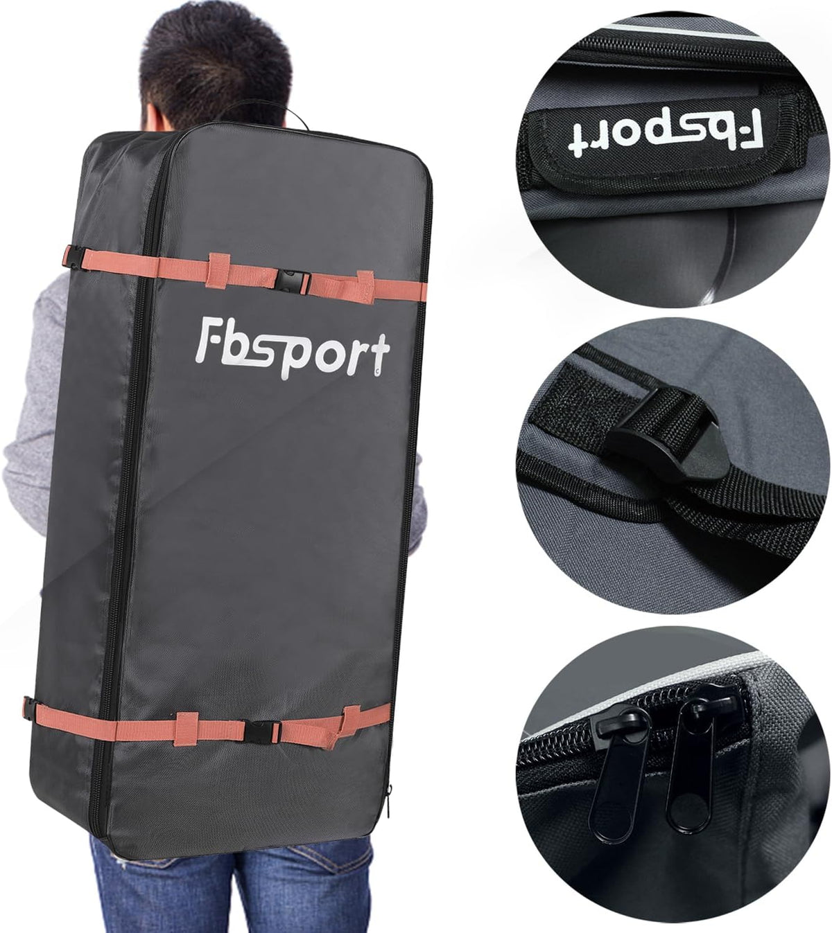 FBSPORT 11' Premium Stand Up Paddle Board, Yoga Board with Durable SUP Accessories & Carry Bag | Wide Stance, Surf Control, Non-Slip Deck, Leash, Paddle and Pump for Youth & Adult