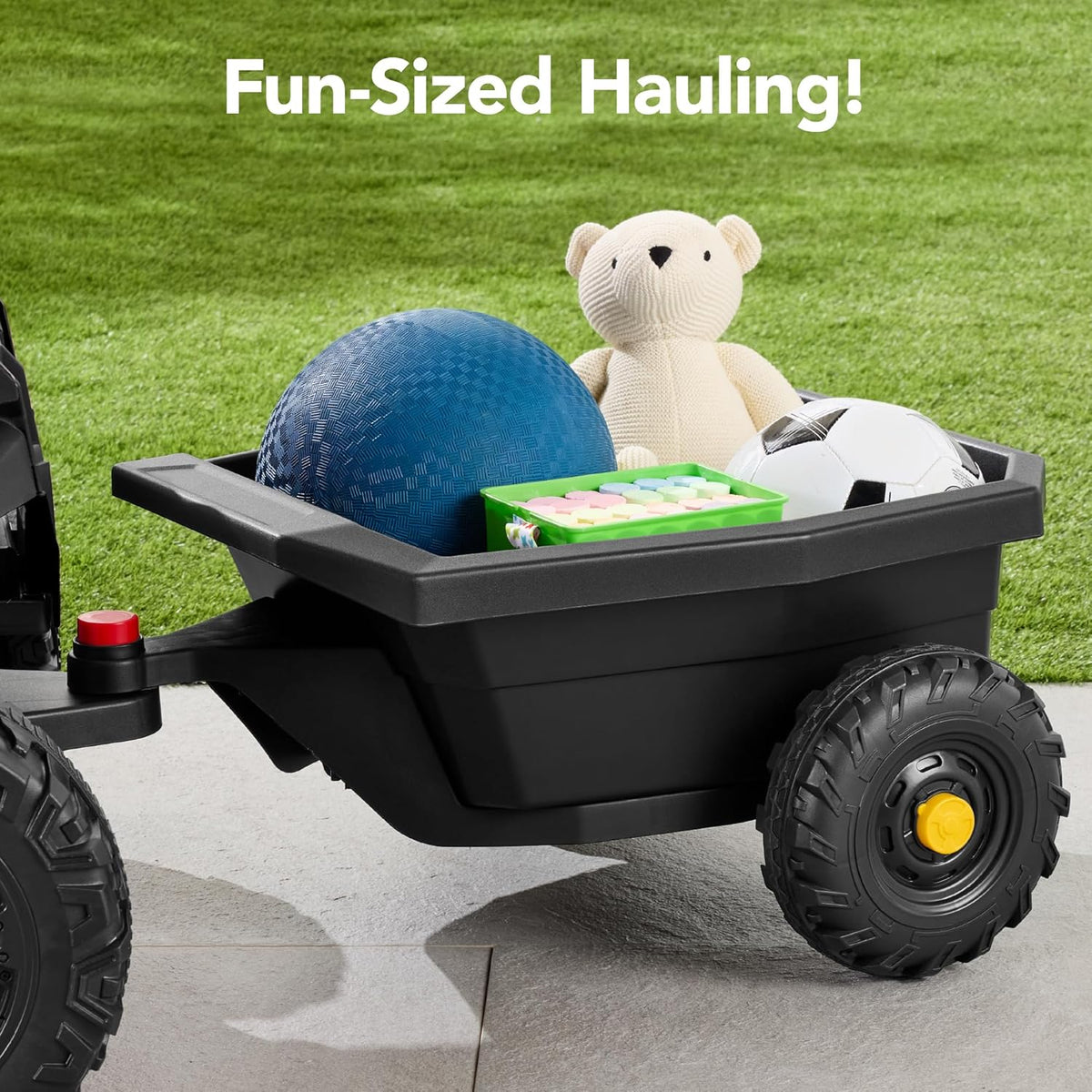 Children's black UTV electric children's car