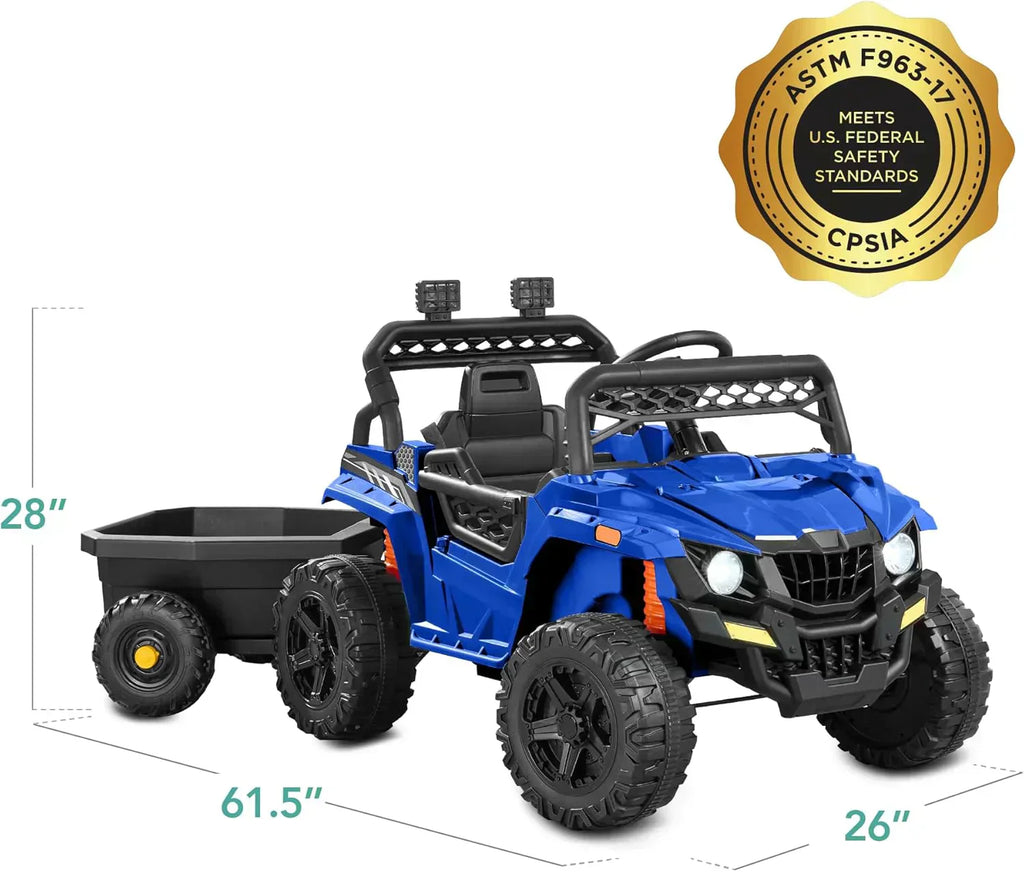 Children's black UTV electric children's car