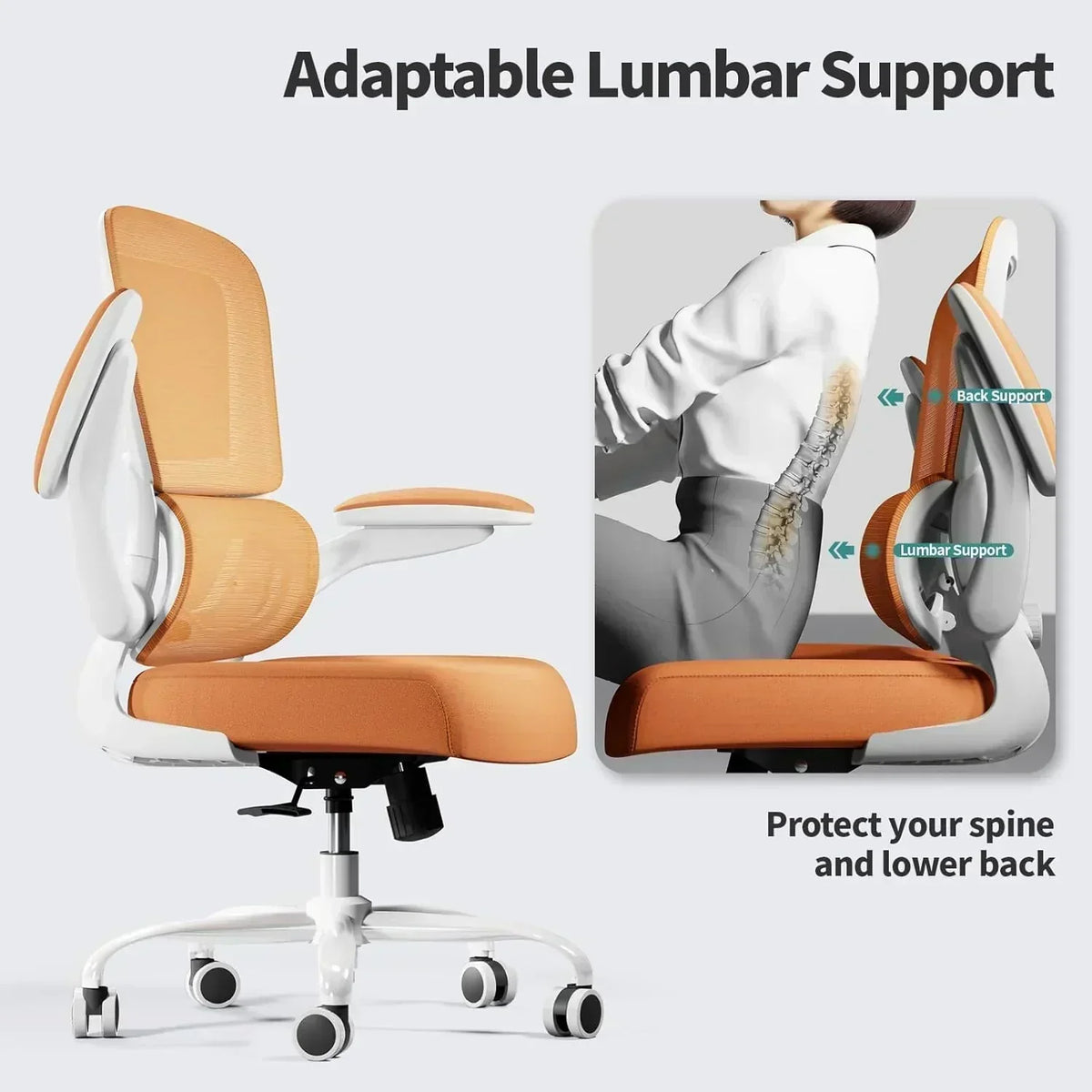 TRALT Office Chair Ergonomic Desk Chair 330 lbs Home Mesh Gaming Chair with Wheels