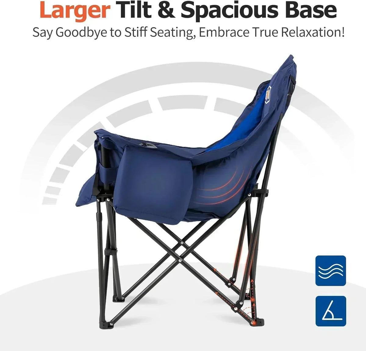 Extra Large Double Camping Chair 2 Person Comfortable Sofa Chair Adult Loveseat Lawn Chair