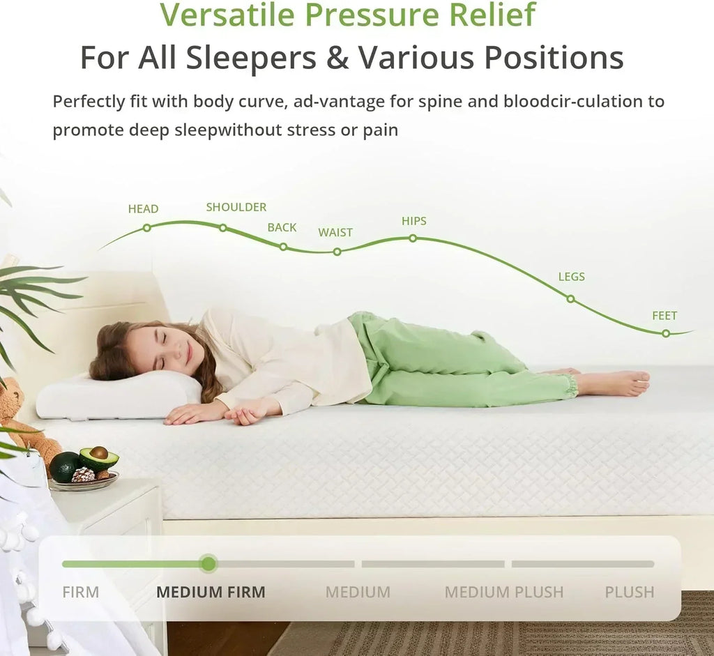 8-inch double mattress with memory foam for medium firm support
