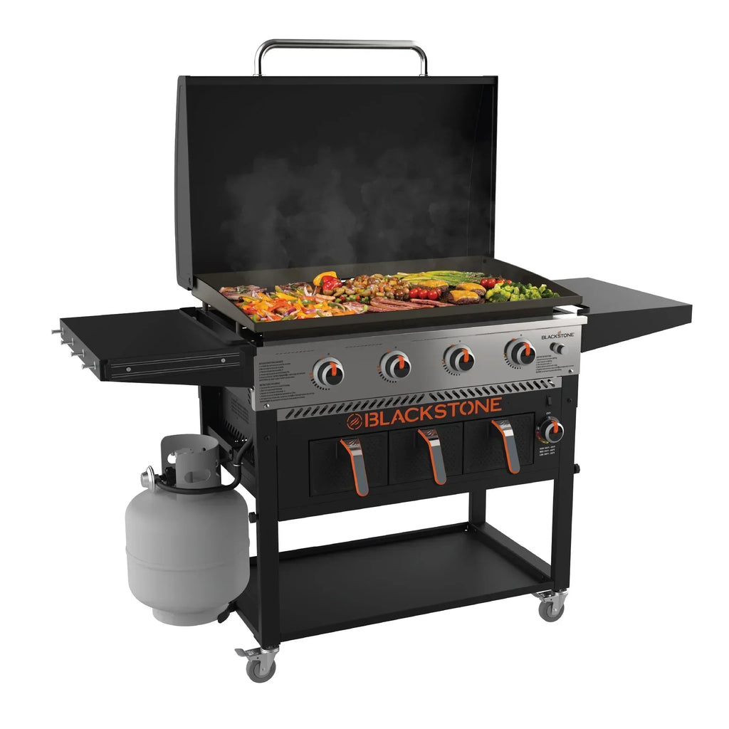 Blackstone 4-Burner 36 Propane Griddle with Air Fryer and Hood
