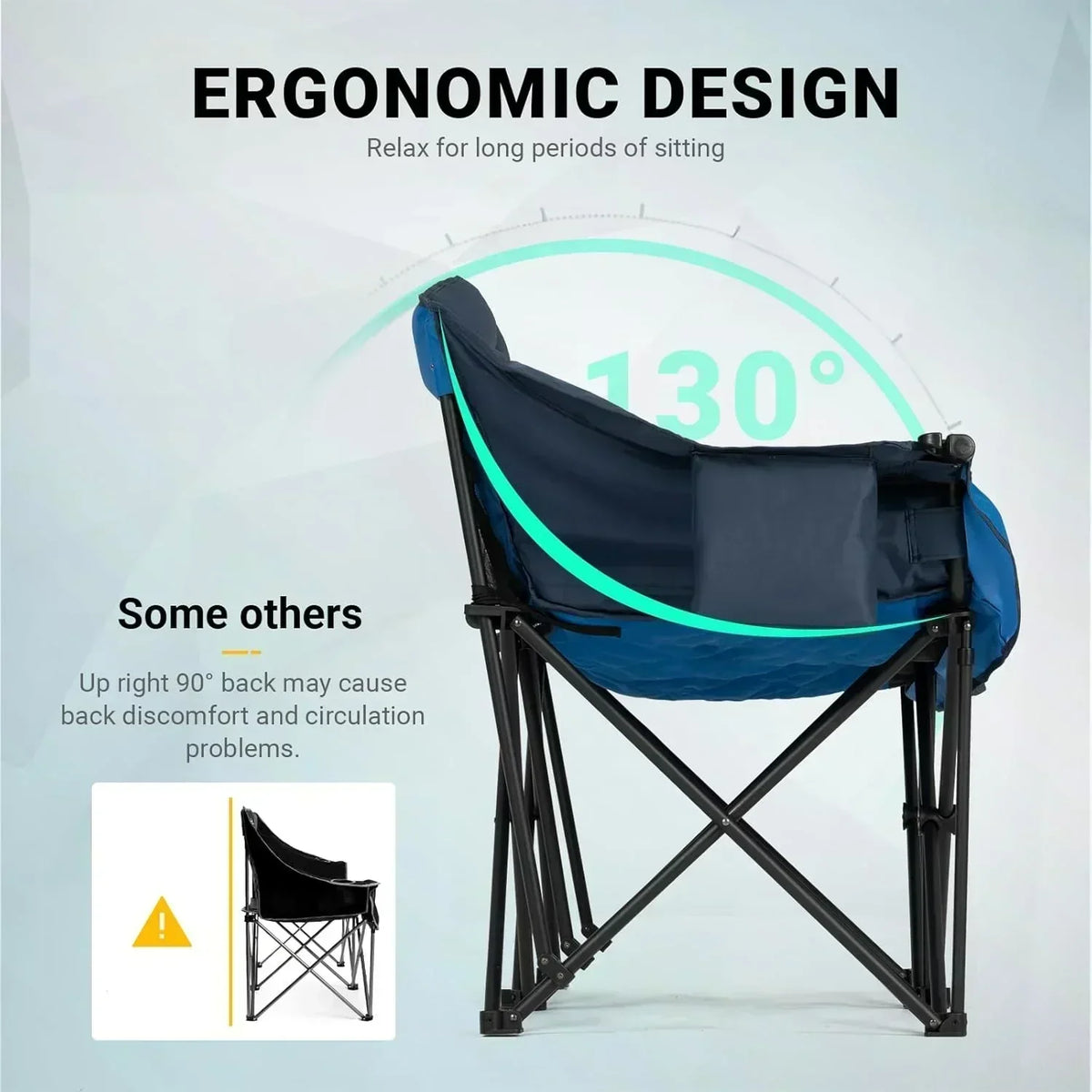 Extra Large Double Camping Chair 2 Person Comfortable Sofa Chair Adult Loveseat Lawn Chair