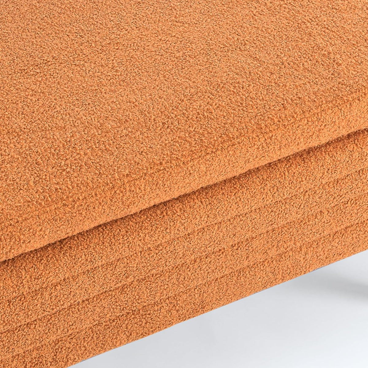 Furniliving Modern Storage Ottoman Bench, Sherpa Ottoman End of Bed Bench with Solid Wood Legs Upholstered Ottoman Benches with Storage Indoor Bench