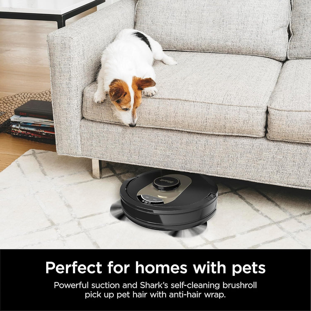 AI Robot Vacuum with XL HEPA Self-Empty Base, Bagless, 60-Day Capacity, LIDAR Navigation, Perfect for Pet Hair, Compatible with Alexa, Wi-Fi Connected, Carpet & Hard Floor, Black