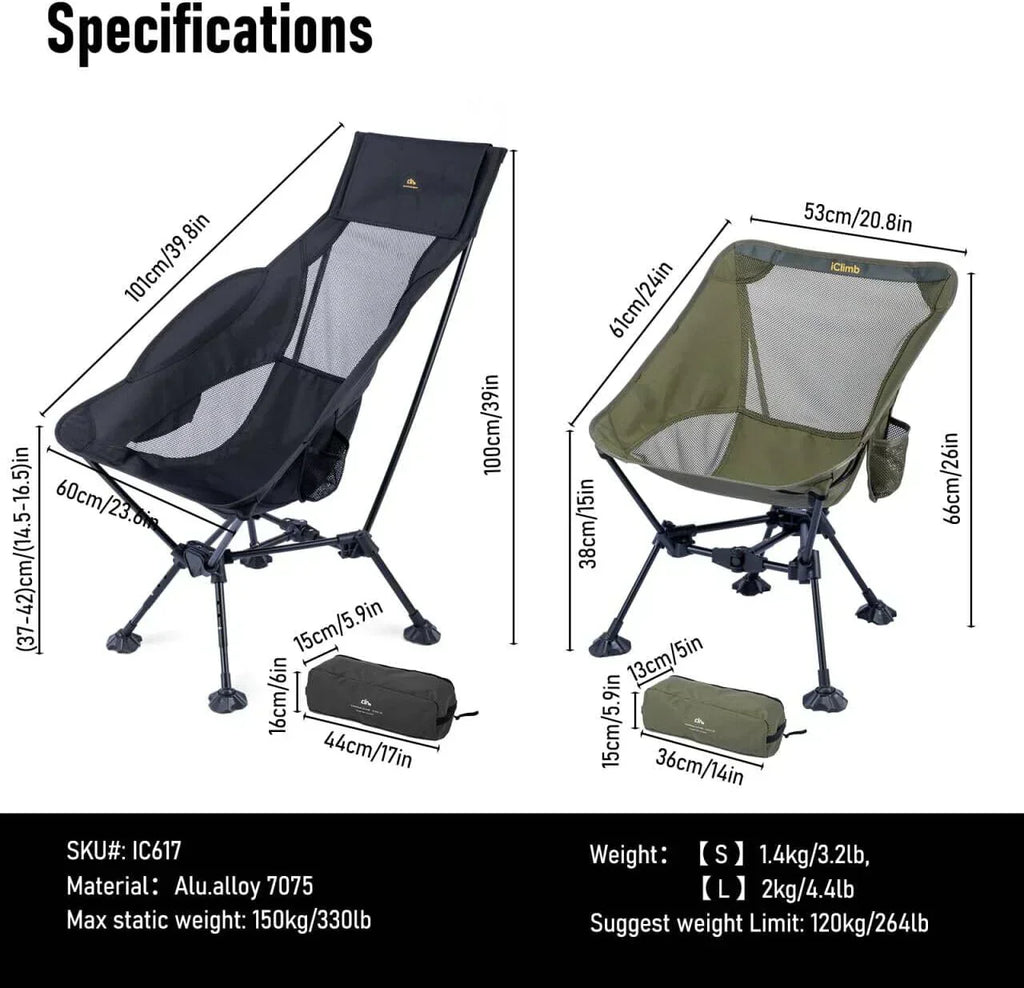 Ultralight Compact Camping Folding Beach Chair