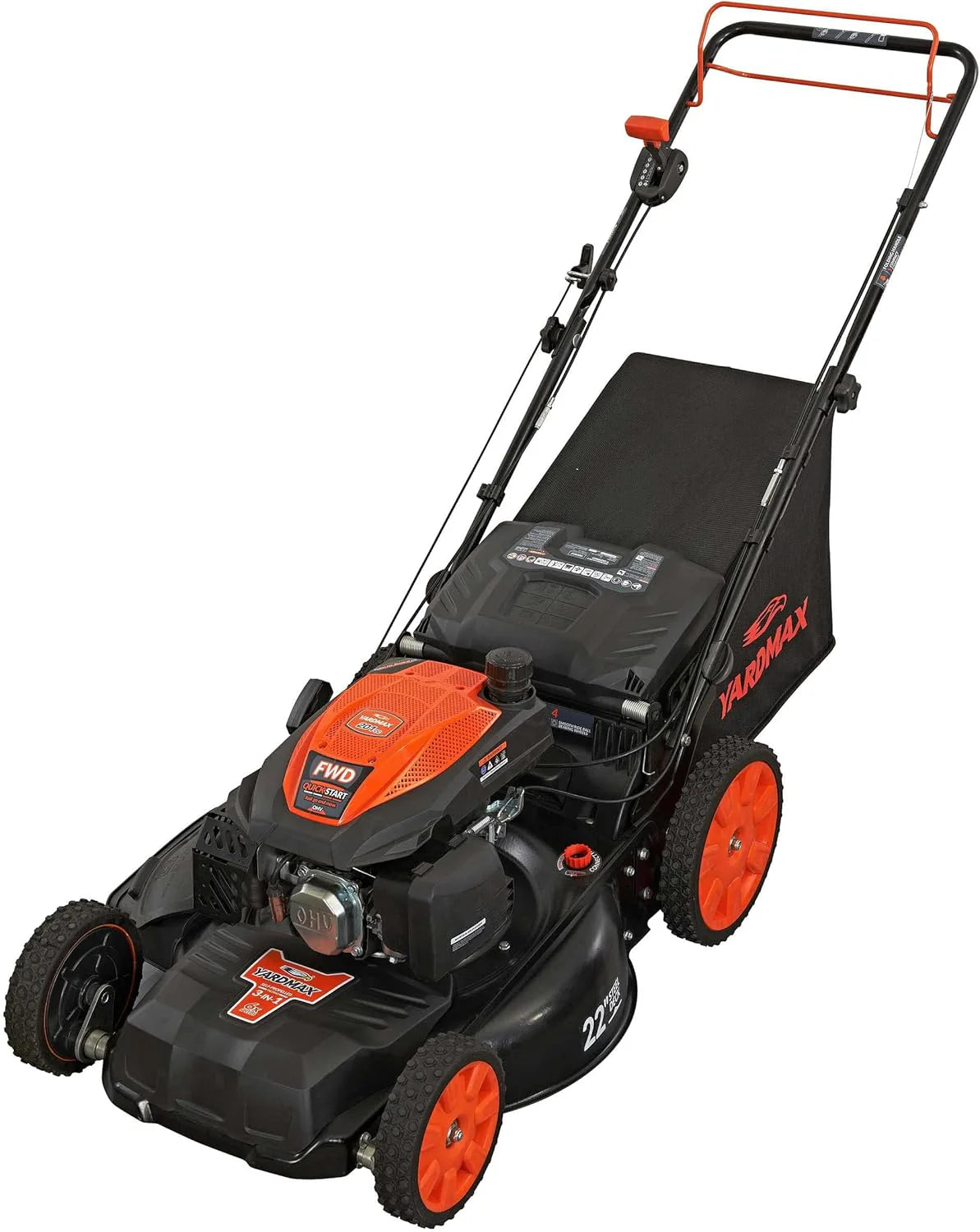 YARDMAX 22 in. 201cc Select PACE 6 Speed CVT High Wheel FWD 3-in-1 Gas Walk