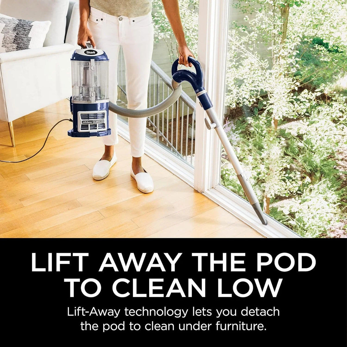 Upright Vacuum Navigator Lift-Away Deluxe with Large Dust Cup Capacity HEPA Filter Swivel Steering Upholstery Tool & Crevice Tool