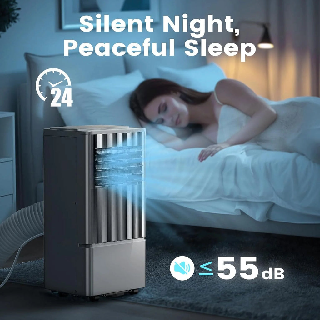 Air Choice Portable Air Conditioner, 10000 BTU Air Conditioner Portable for Room Up to 450 Sq.Ft, Remote Control, 24H Timer, Dehumidifier & Fan Modes, 3-in-1 AC Unit with Window Kit for Home Office