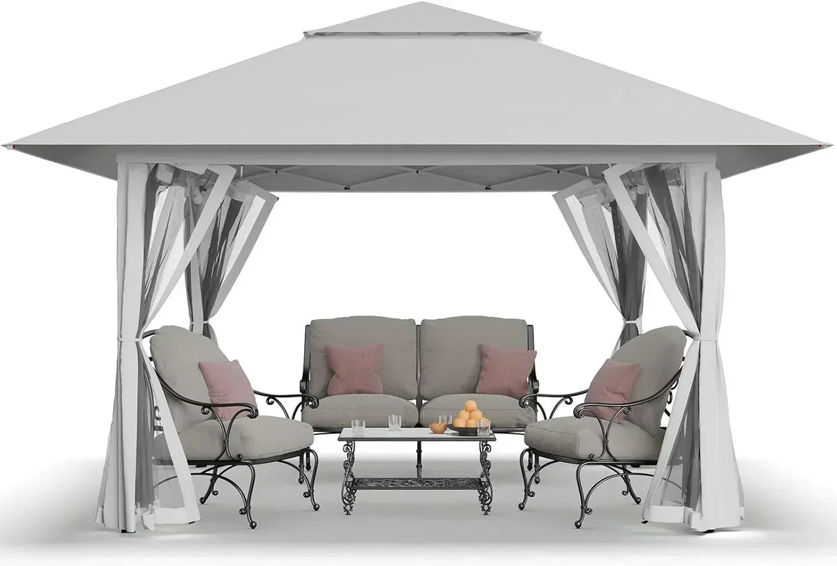 CROWN SHADES 13x13 Pop Up Gazebo Canopy Tent Gazebos on Clearance Outdoor Gazebo