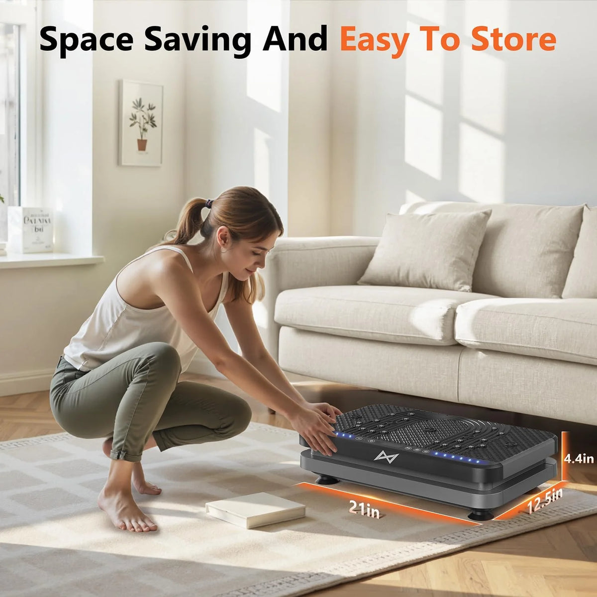 AXV Vibration Plate Fitness Platform Trainer Suitable for men and women to lose weight and burn fat at the gym