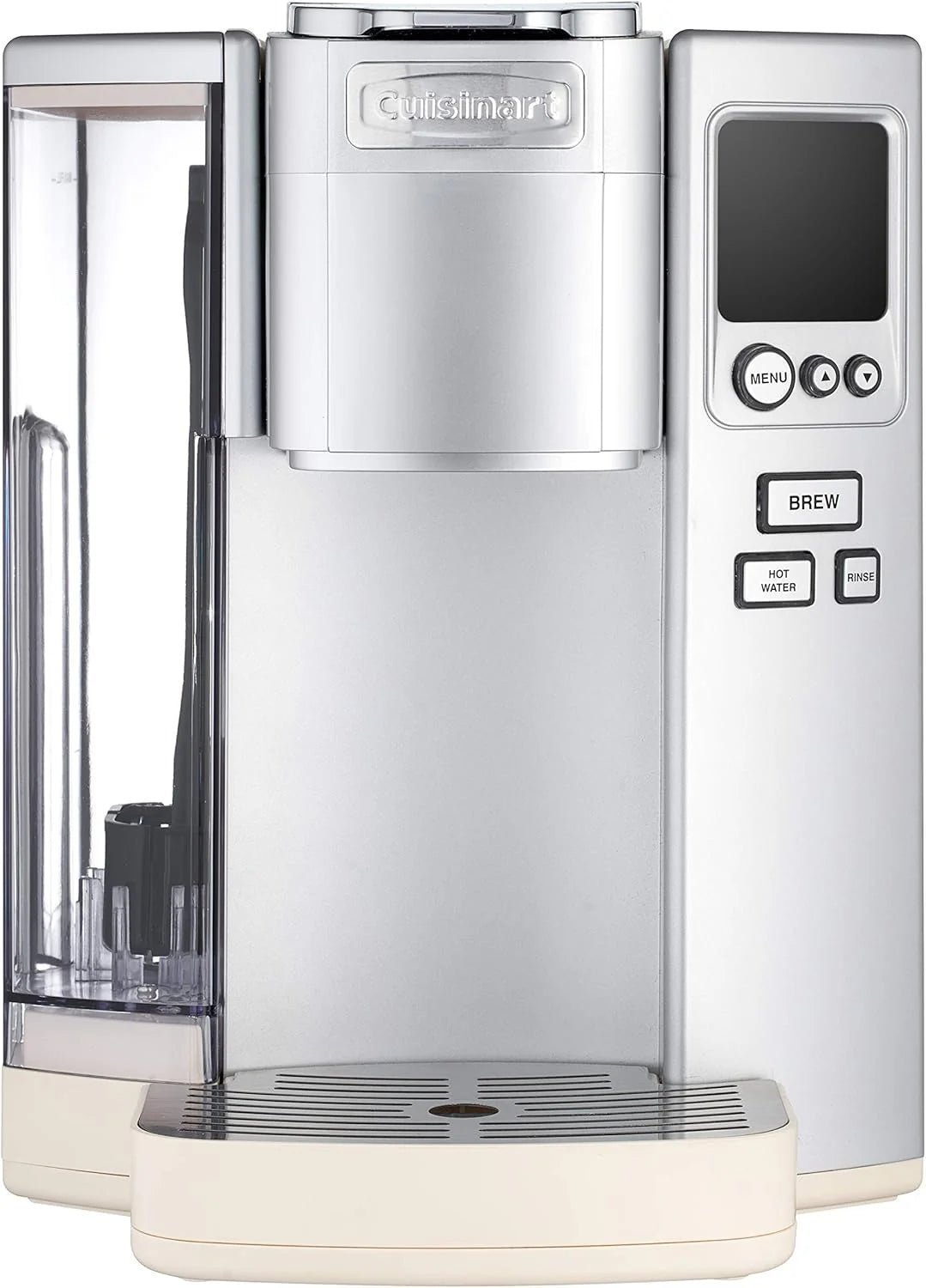 Cuisinart Coffee Maker, Single Serve 72-Ounce Reservoir Pod Coffee Machine, Programmable Brewing & Hot Water Dispenser, 3 Cup-Size Settings, Stainless Steel, SS-10P1, Silver