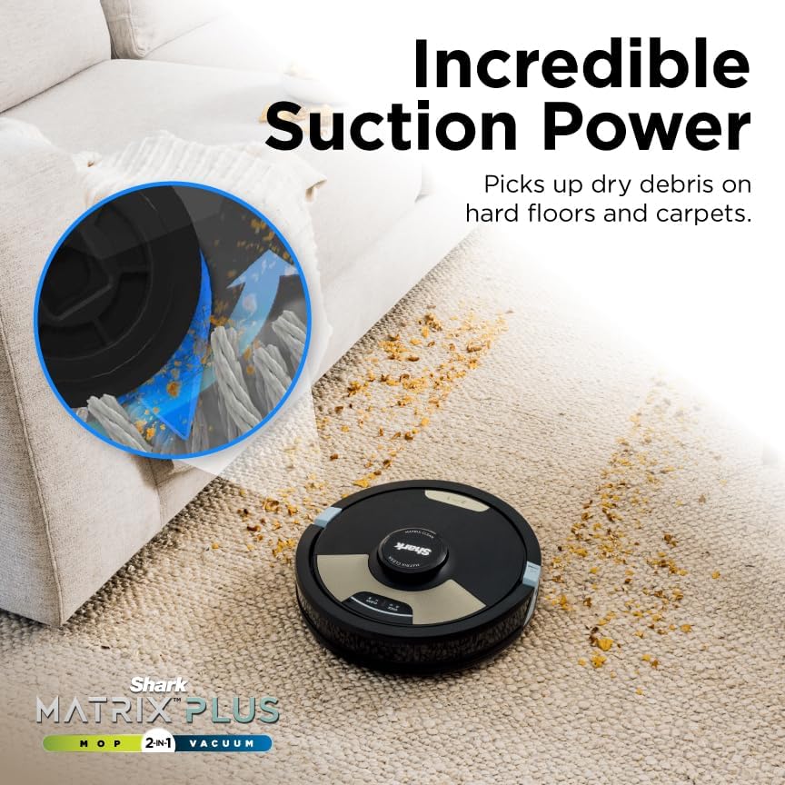 Robot Vacuum & Mop Combo, Powerful Suction, Matrix Plus, 60-Day Debris Capacity, HEPA Bagless Self Empty Base, Sonic Mopping, Home Mapping for Pet Hair - Carpets & Hardfloor, AV2610WA
