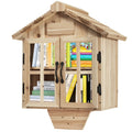 Little Library Box Outdoor Free Library Kit, Double Doors Little Library Box Book Storage for DIY Nameplate, Neighborhoods, Community, Schools Sharing Books, Literature, Newspapers