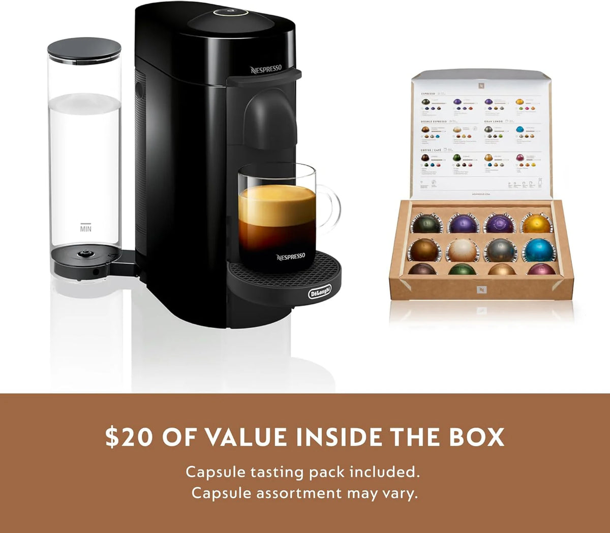 Nespresso Vertuo Plus Coffee and Espresso Maker by De'Longhi, Grey