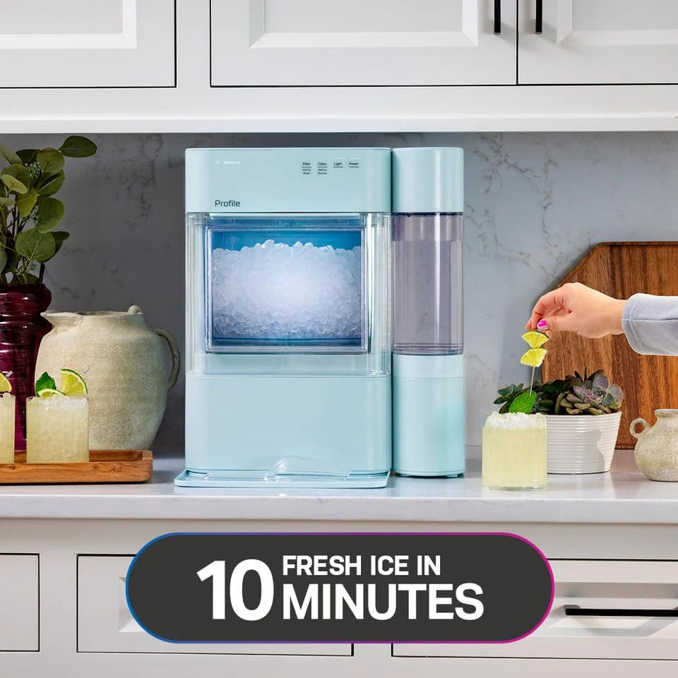 GE Profile Opal 2.0 XL with 1 Gallon Tank, Chewable Crunchable Countertop Nugget Ice Maker, Scoop included, 38 lbs in 24 hours, Pellet Ice Machine with WiFi & Smart Connected, Stainless Steel