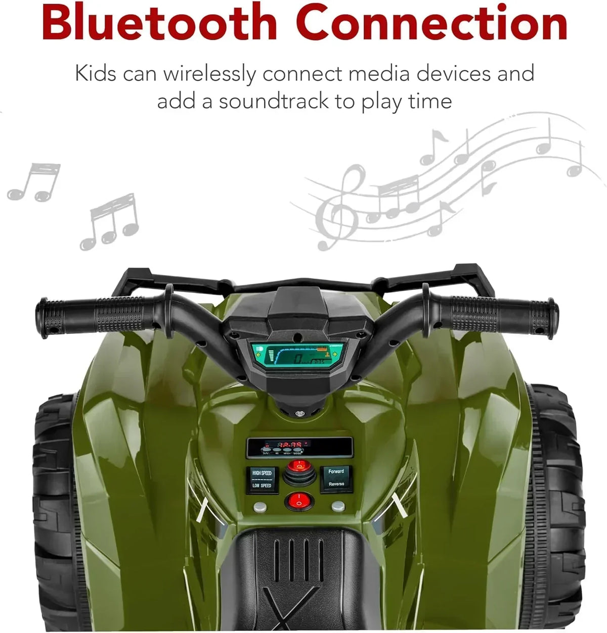 Best Choice Products 12V Kids Ride-On Electric ATV 4-Wheeler Quad Car Toy Bluetooth Audio