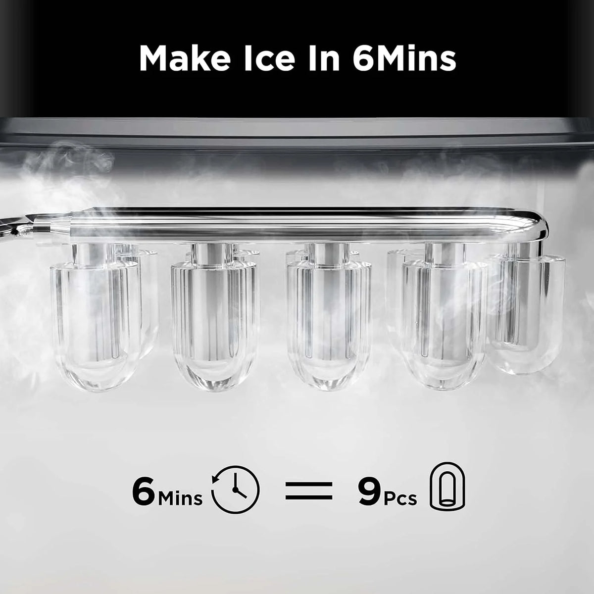 Nugget Ice Maker Countertop, Silonn Chewable Pellet Ice Machine with Self-Cleanin Function, 33lbs/24H Portable Ice Makers for Home Kitchen Officce, Black