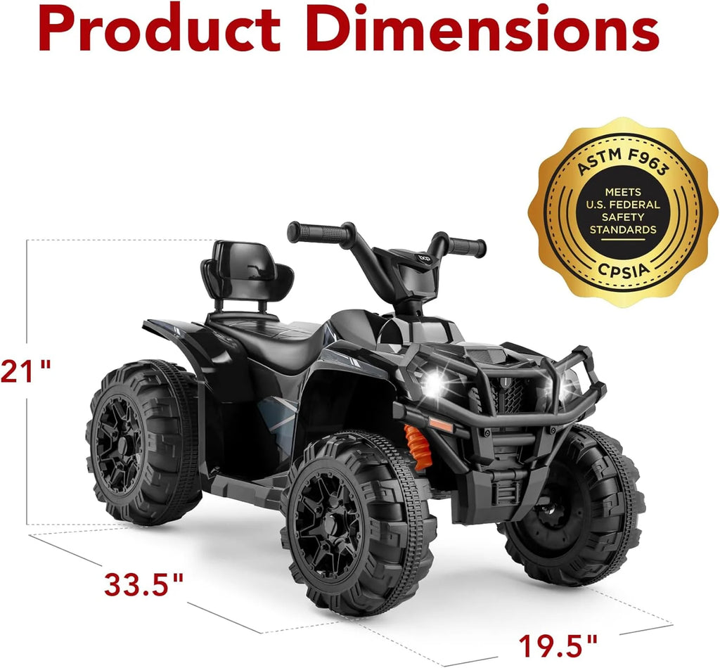 Best Choice Products 12V Kids Ride-On Electric ATV, 4-Wheeler Quad Car Toy w/Bluetooth Audio, 2.4mph Max Speed, Treaded Tires, LED Headlights, Radio