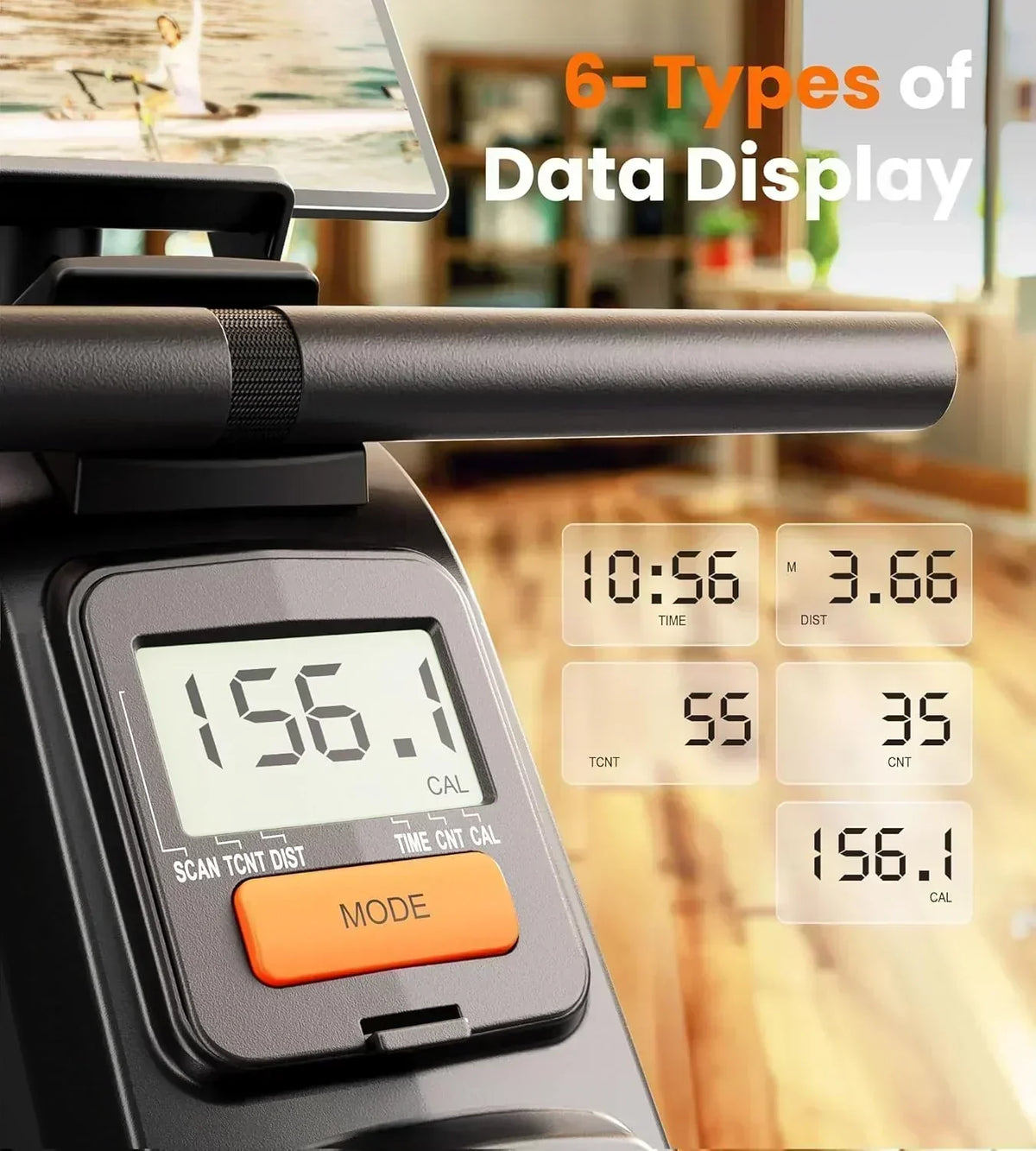 YOSUDA Home Magnet/Water Resistance Rowing Machine Support Bluetooth and Applications