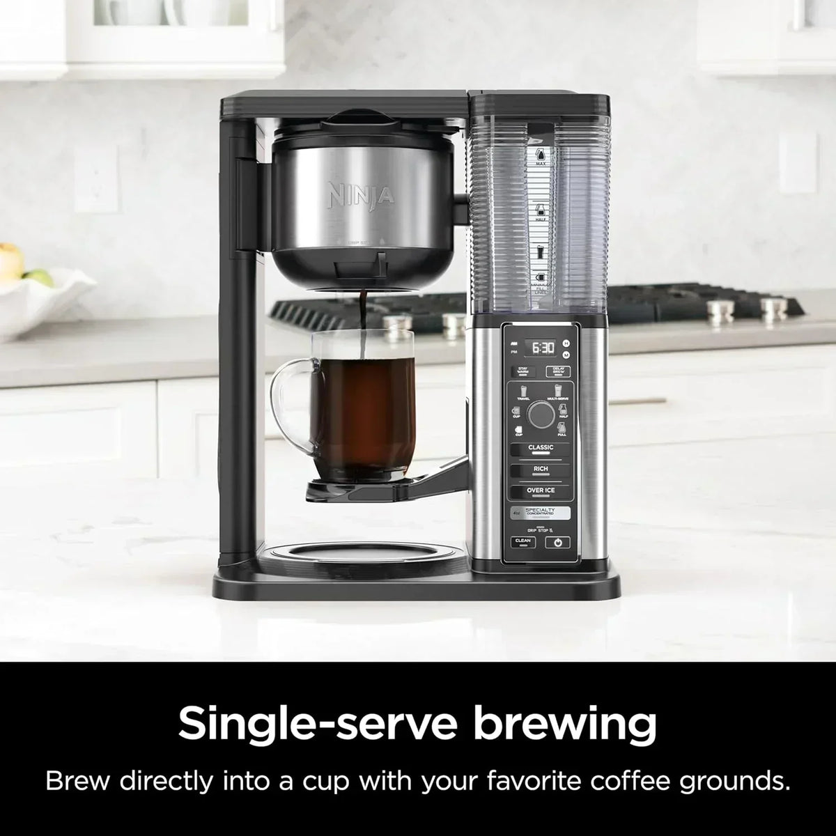 Extra Large Hot and Iced Coffee Maker with Fast Cold Brew 4 Brewing Methods 8 Sizes