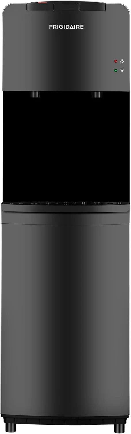 Frigidaire EFWC498 - Top Loading Cooler Dispenser -Hot & Cold Water - Child Safety Lock - Innovative Slim & Sleek Design, Holds 3 or 5 Gallon Bottles - Black