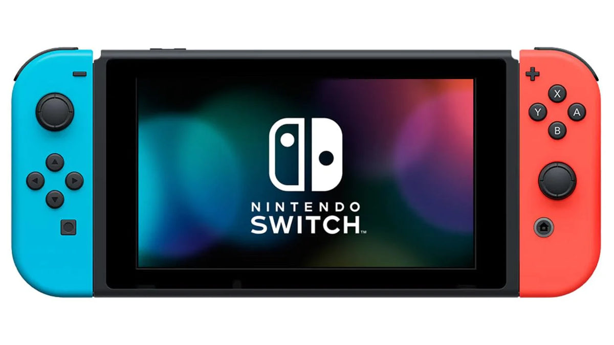 Nintendo Switch with Neon Blue and Red Joy-Con (Renewed)