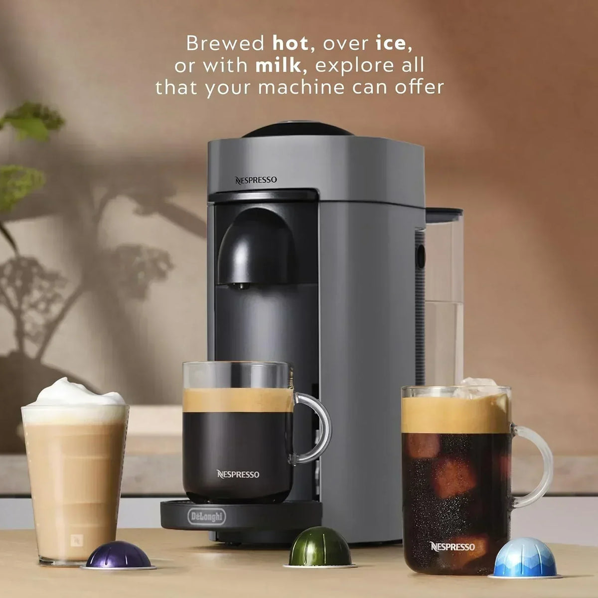 Nespresso Vertuo Plus Coffee and Espresso Maker by De'Longhi