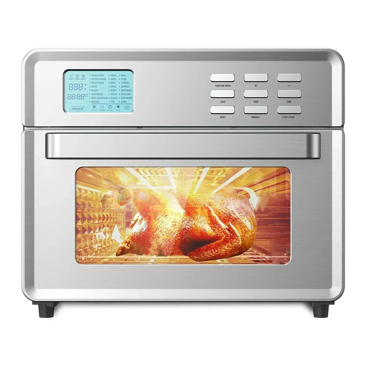 24 in 1 Multi-function Stainless Steel Large Capacity 26.8 QT 360 Air Fryer Oven